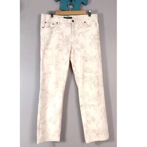 Ralph Lauren Floral Jean Modern Straight Ankle Cottagecore Coquette Sz 10
